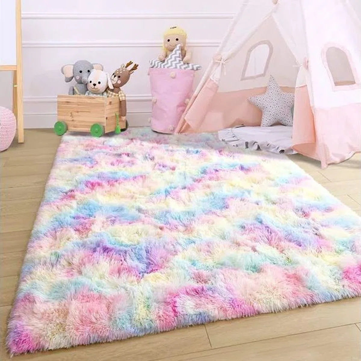 Radyn Abstract Shag Area Rug